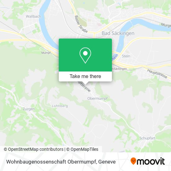 Wohnbaugenossenschaft Obermumpf map
