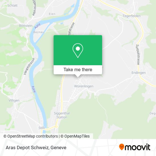 Aras Depot Schweiz map