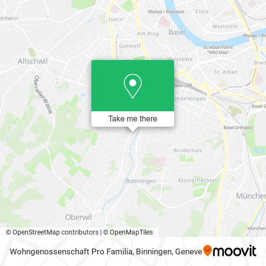 Wohngenossenschaft Pro Familia, Binningen map