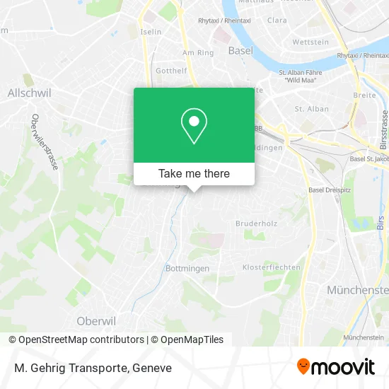 M. Gehrig Transporte map