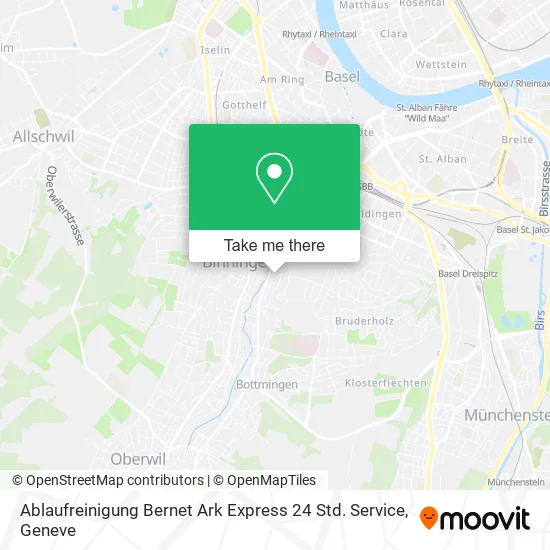 Ablaufreinigung Bernet Ark Express 24 Std. Service map
