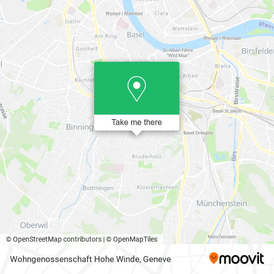 Wohngenossenschaft Hohe Winde map