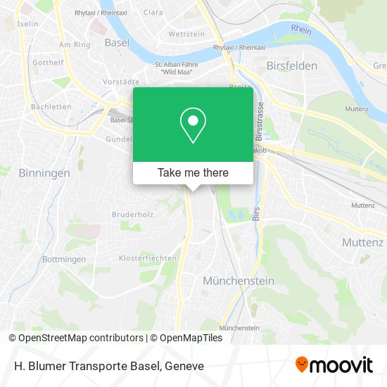 H. Blumer Transporte Basel map