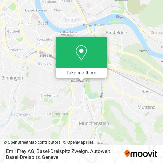 Emil Frey AG, Basel-Dreispitz Zweign. Autowelt Basel-Dreispitz map