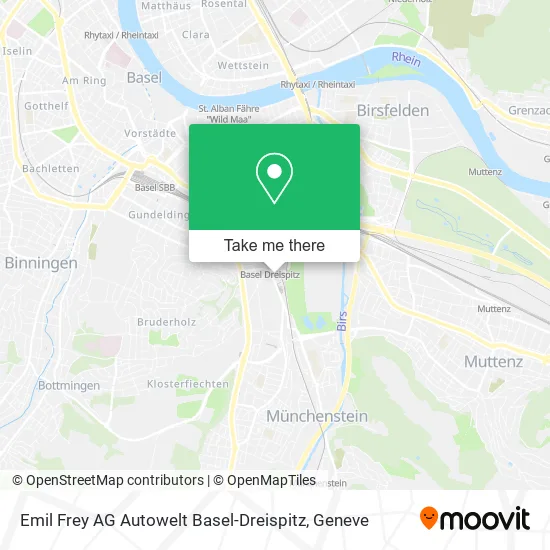 Emil Frey AG Autowelt Basel-Dreispitz map