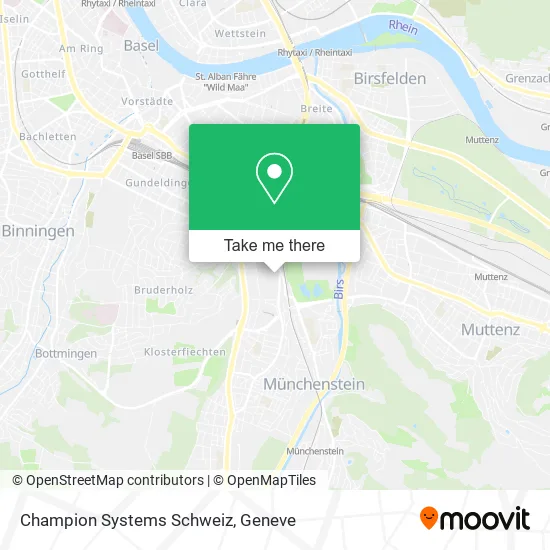 Champion Systems Schweiz map