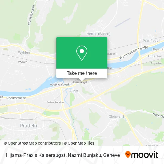 Hijama-Praxis Kaiseraugst, Nazmi Bunjaku map