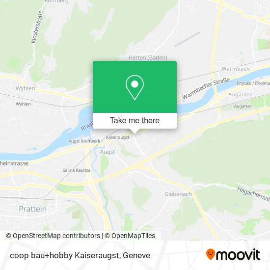 coop bau+hobby Kaiseraugst map
