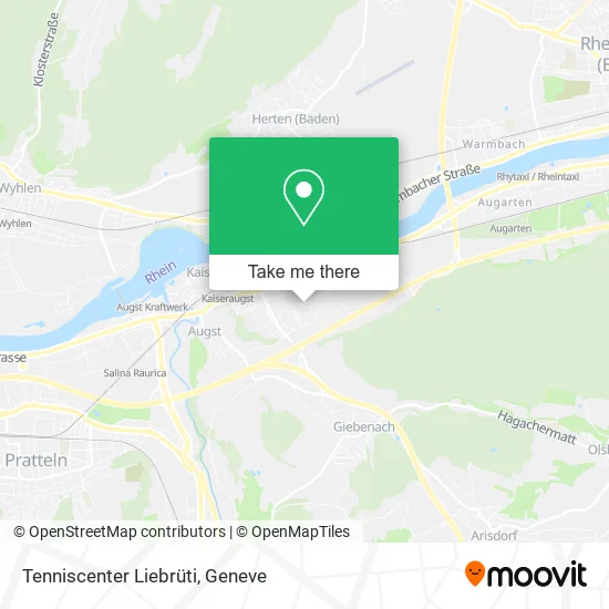 Tenniscenter Liebrüti map