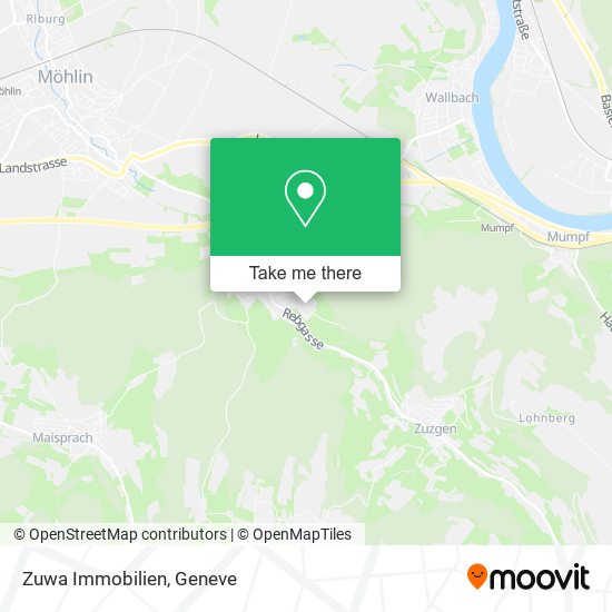 Zuwa Immobilien map