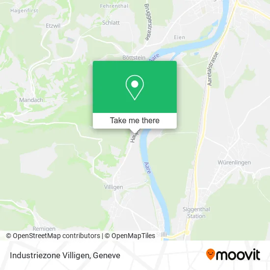 Industriezone Villigen map