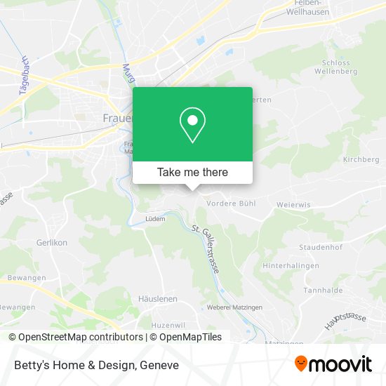 Betty's Home & Design map