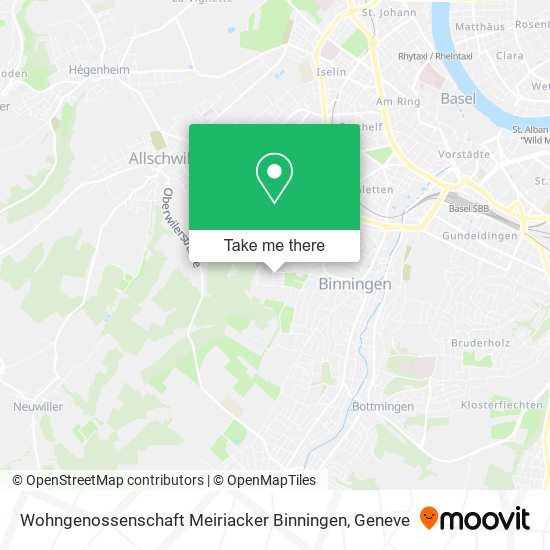 Wohngenossenschaft Meiriacker Binningen map