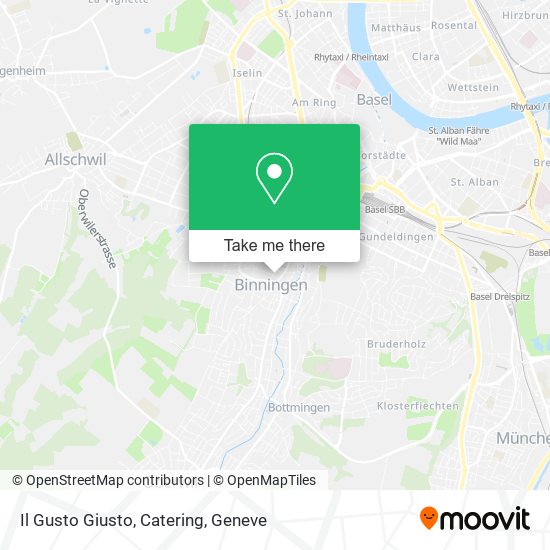 Il Gusto Giusto, Catering map