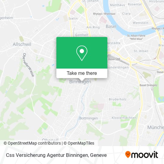 Css Versicherung Agentur Binningen map