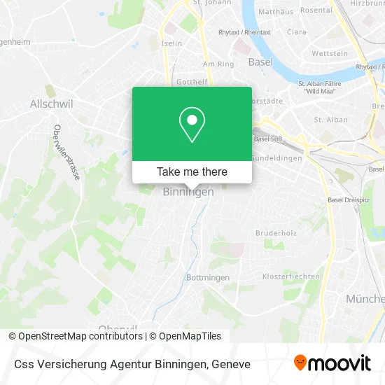 Css Versicherung Agentur Binningen map