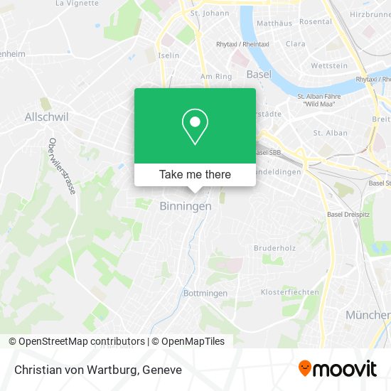 Christian von Wartburg map