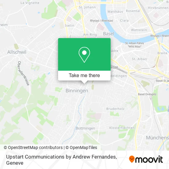 Upstart Communications by Andrew Fernandes map