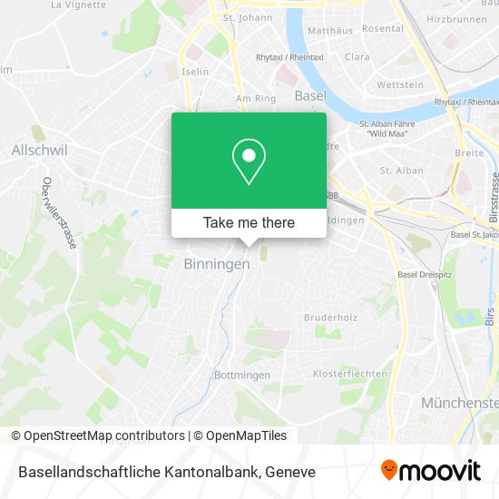 Basellandschaftliche Kantonalbank map