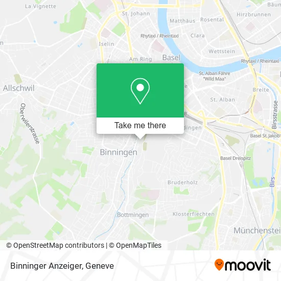 Binninger Anzeiger map