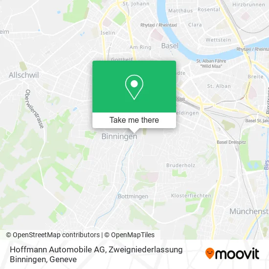 Hoffmann Automobile AG, Zweigniederlassung Binningen plan