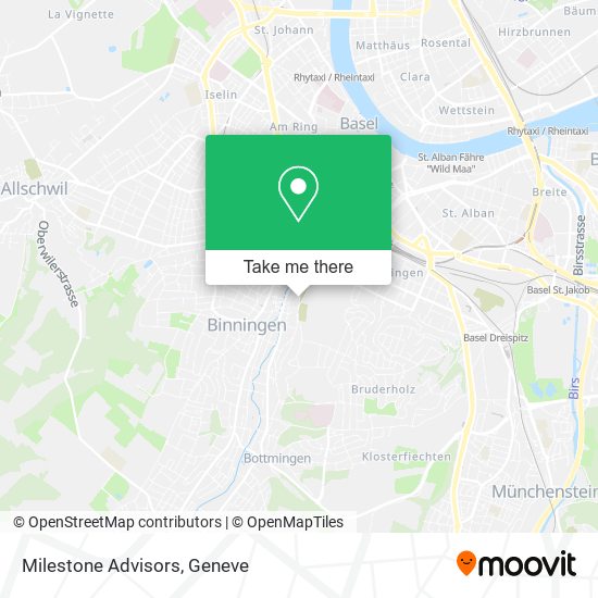 Milestone Advisors map