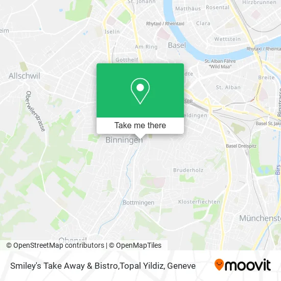 Smiley's Take Away & Bistro,Topal Yildiz map