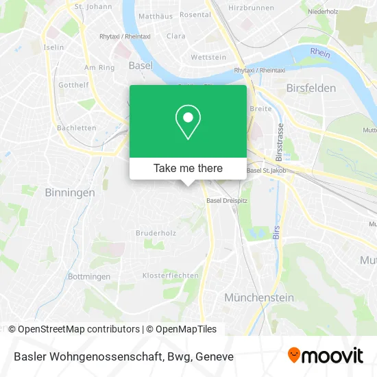 Basler Wohngenossenschaft, Bwg map