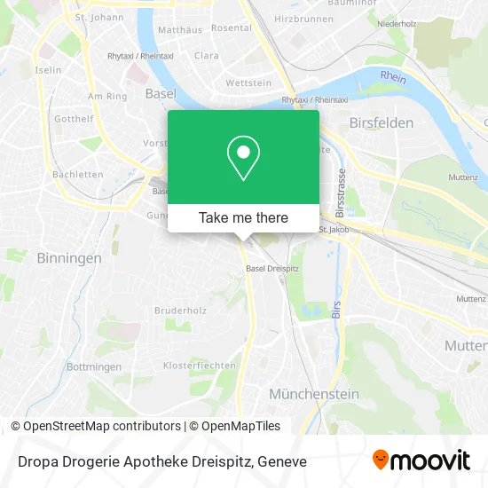 Dropa Drogerie Apotheke Dreispitz map