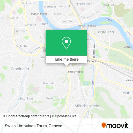 Swiss Limouisen Tours map