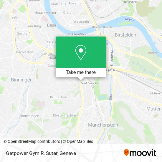 Getpower Gym R. Suter map