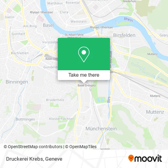 Druckerei Krebs map