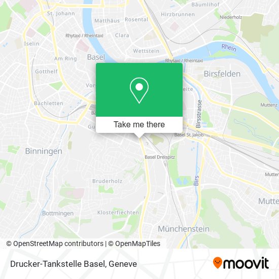 Drucker-Tankstelle Basel map