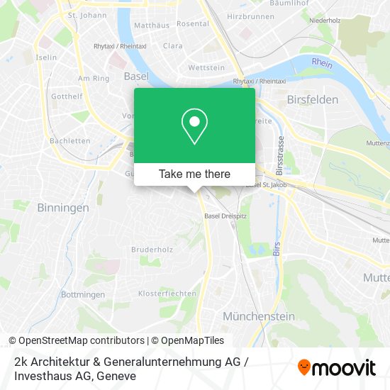 2k Architektur & Generalunternehmung AG / Investhaus AG map