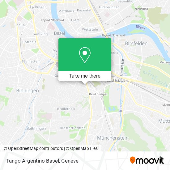 Tango Argentino Basel map
