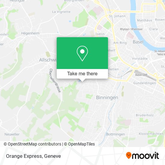 Orange Express map