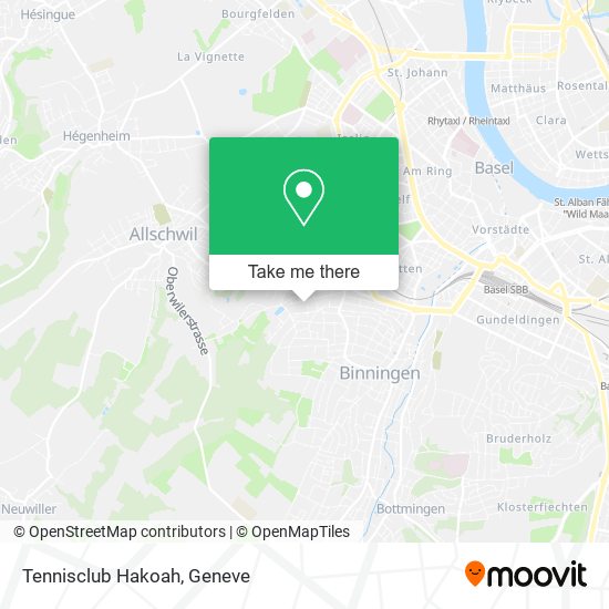 Tennisclub Hakoah map