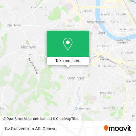 Gz Golfzentrum AG map
