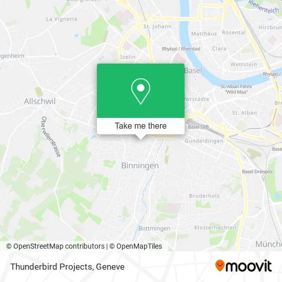 Thunderbird Projects map