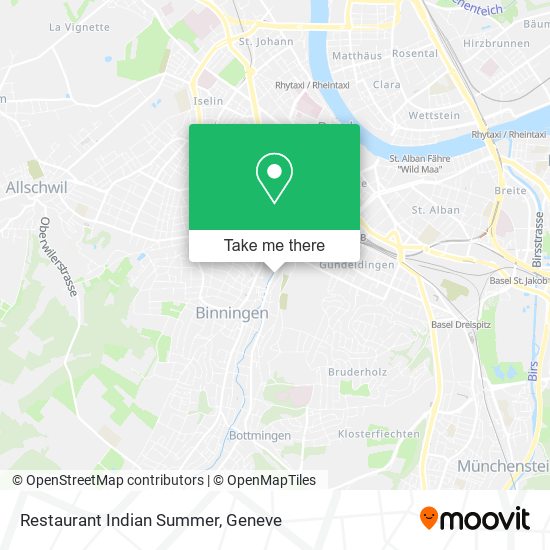 Restaurant Indian Summer map