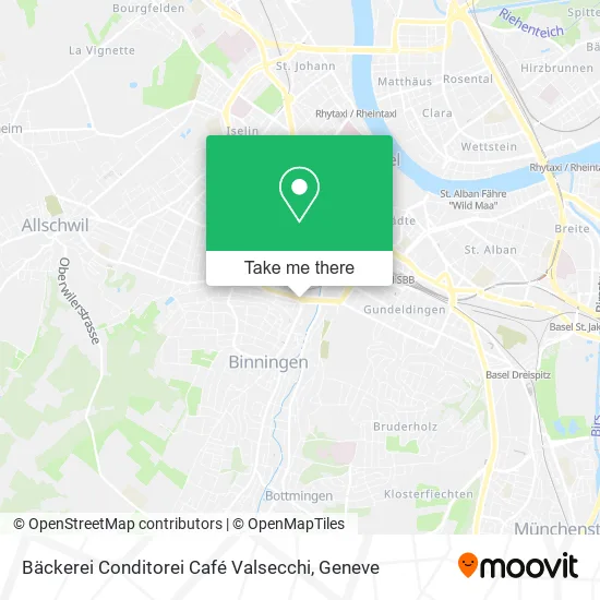 Bäckerei Conditorei Café Valsecchi map