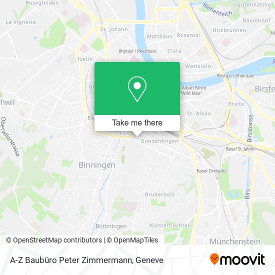 A-Z Baubüro Peter Zimmermann map