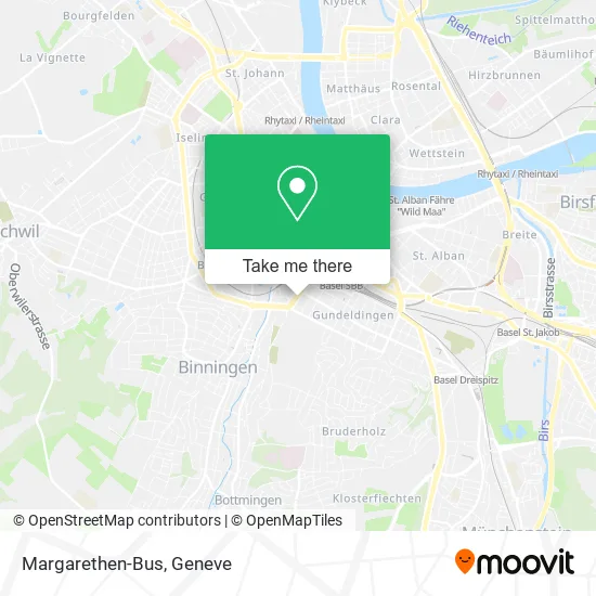 Margarethen-Bus map