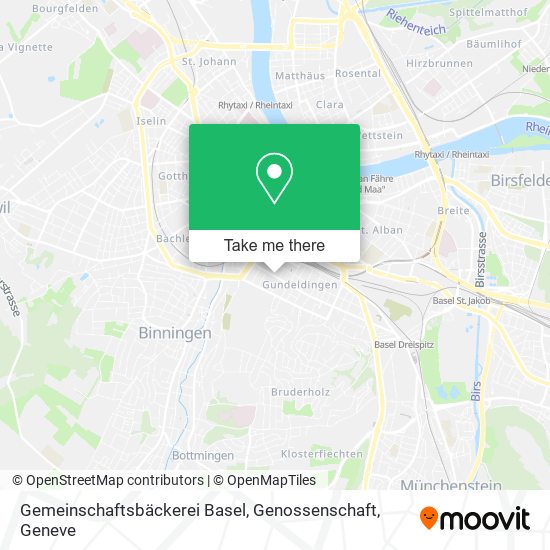 Gemeinschaftsbäckerei Basel, Genossenschaft map