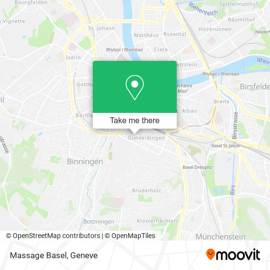 Massage Basel map