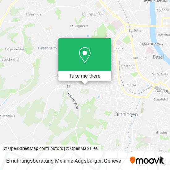 Ernährungsberatung Melanie Augsburger map