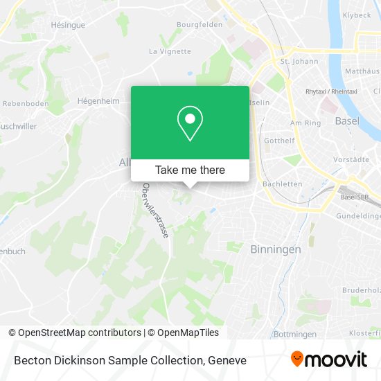 Becton Dickinson Sample Collection map