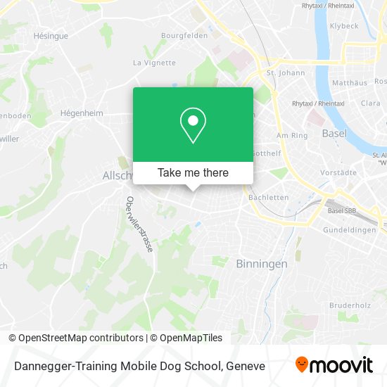 Dannegger-Training Mobile Dog School map