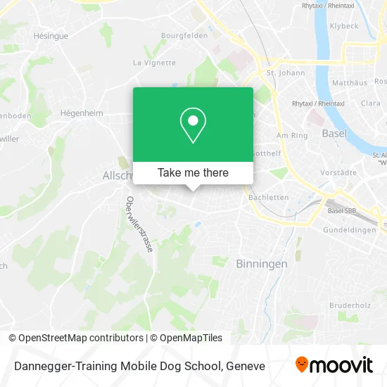 Dannegger-Training Mobile Dog School map