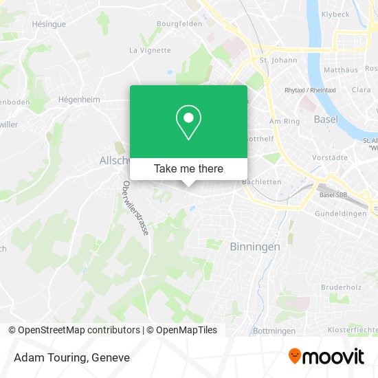 Adam Touring map